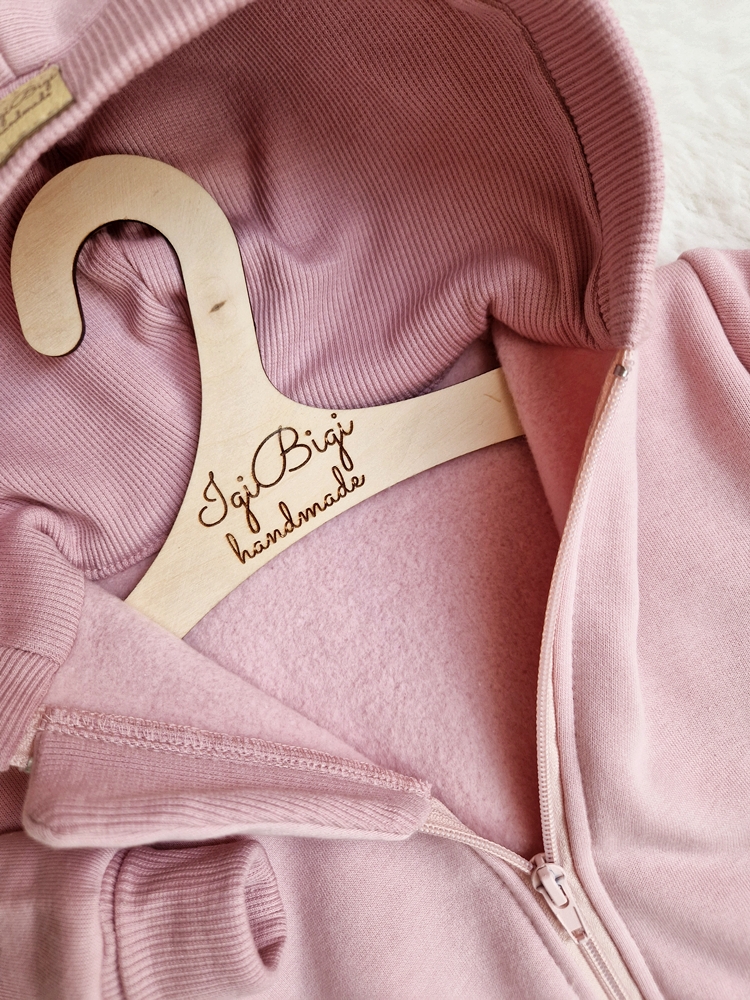 KOMBINEZON dresówka drapana BRUDNY RÓŻ