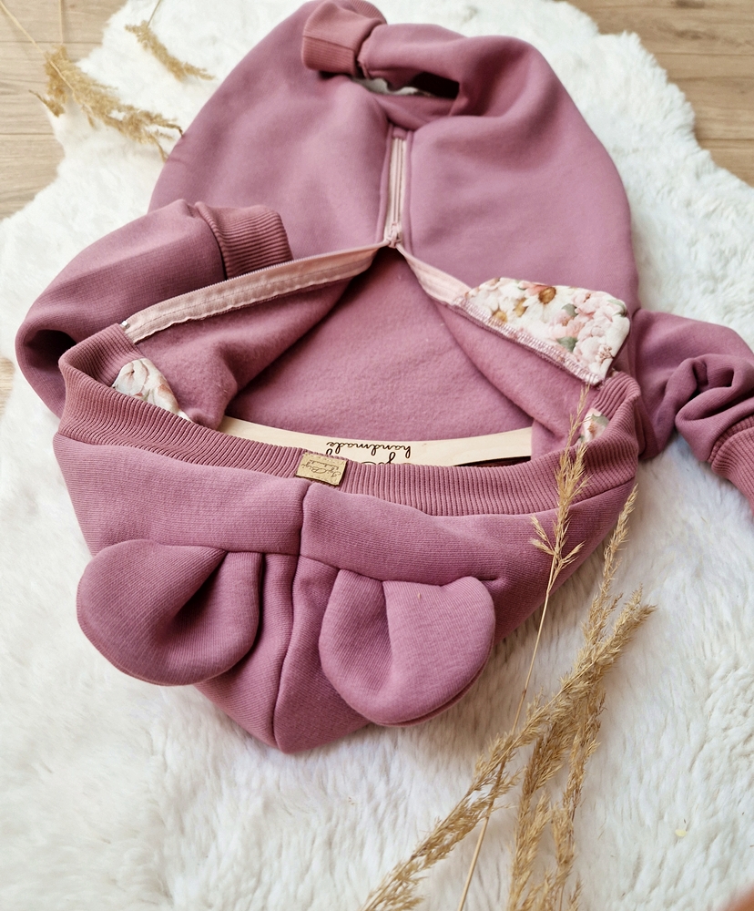 KOMBINEZON dresówka drapana JAGODA peonie