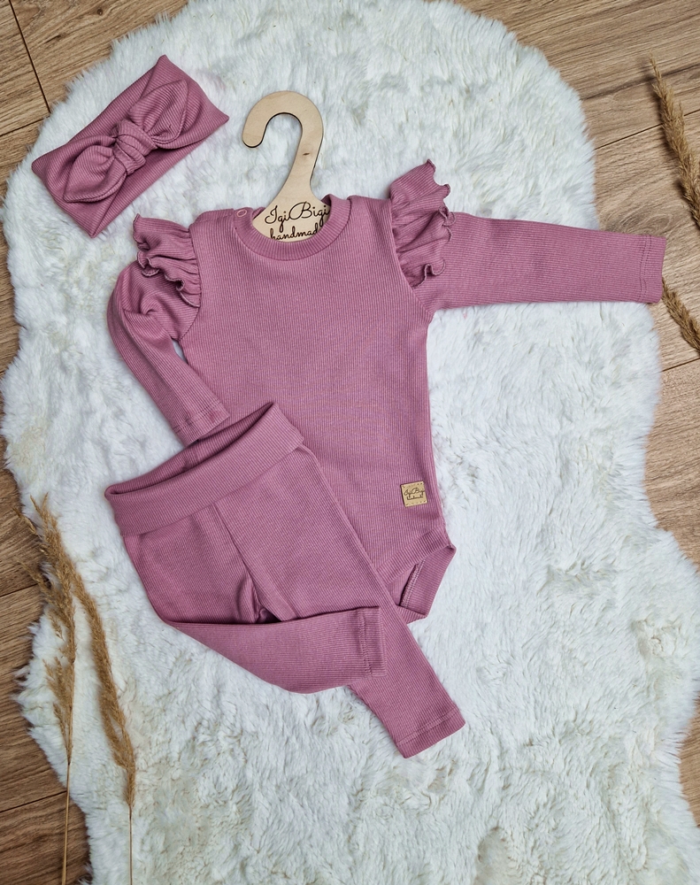 Body+legginsy prążkowane ORCHIDEA