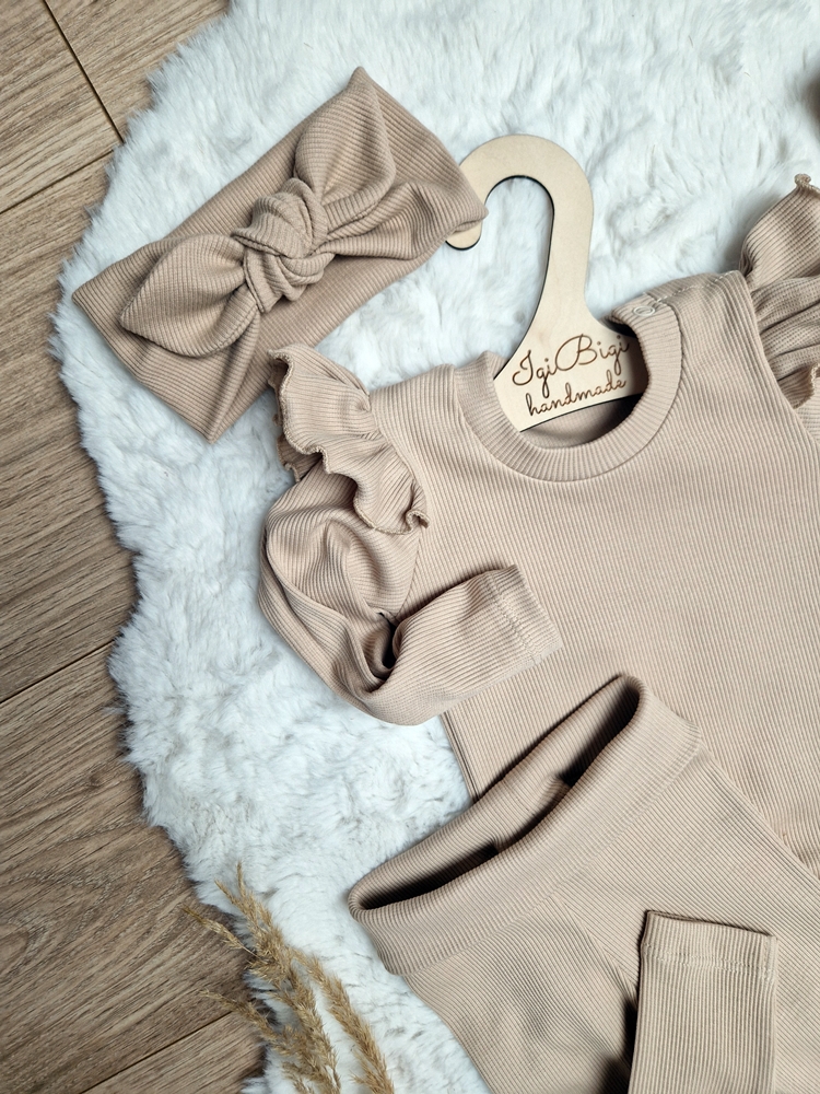 Body prążkowane BEŻ KLASYCZNY