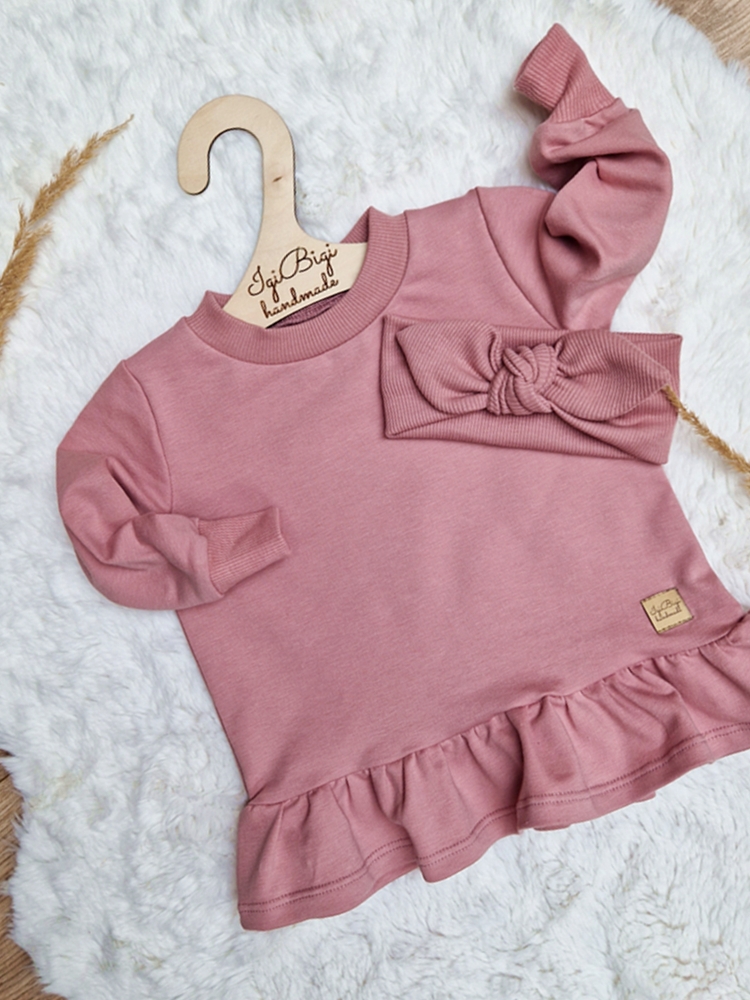 Tunika BELLA zestaw CIEMNY BRUDNY RÓŻ