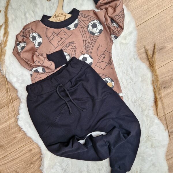 Bluza SOCCER brąz+spodnie LOW czarne