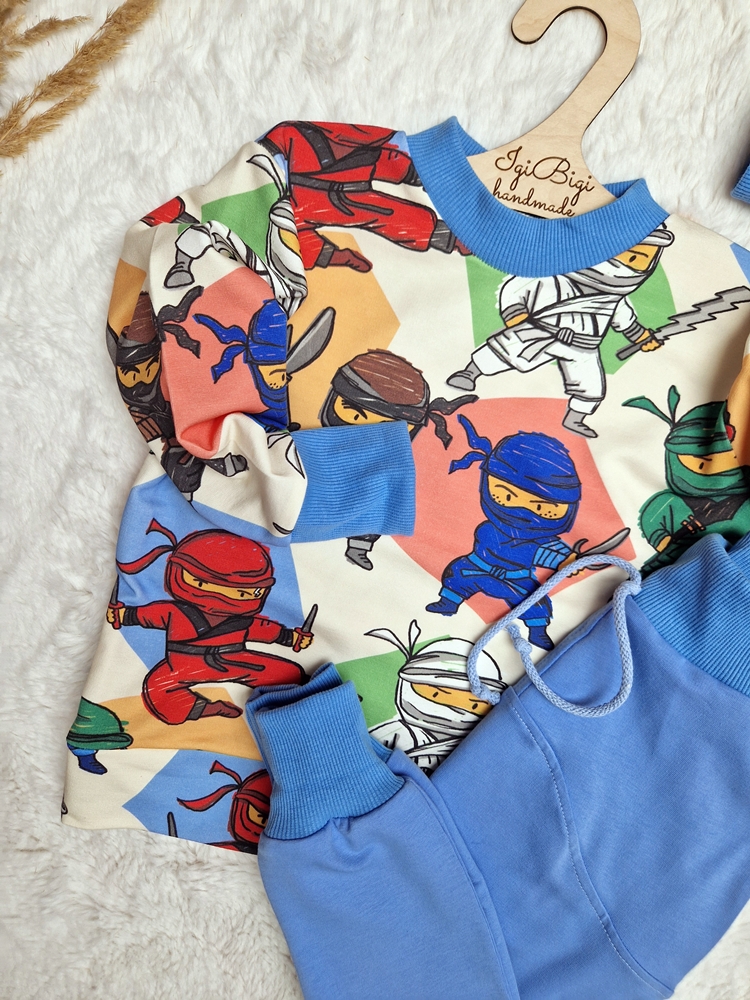 Bluza NINJA+spodnie LOW niebieski