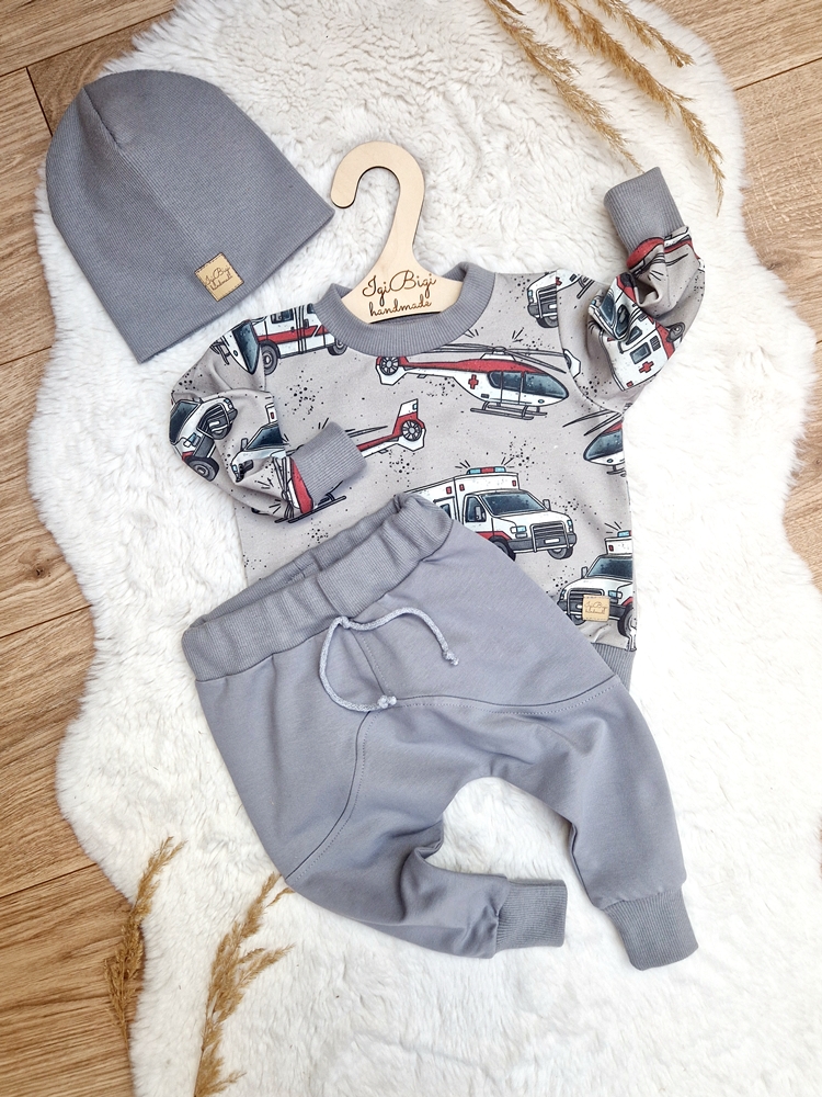 Bluza AMBULANCE+spodnie LOW popiel