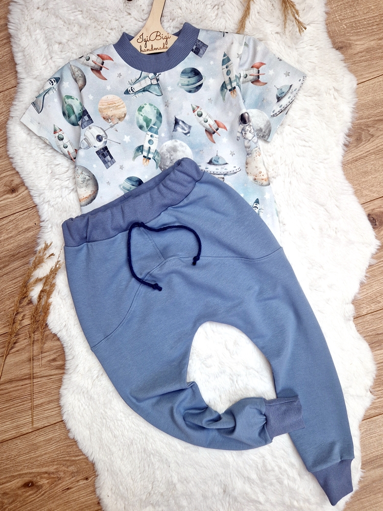 Spodnie chłopięce LOW brudny niebieski