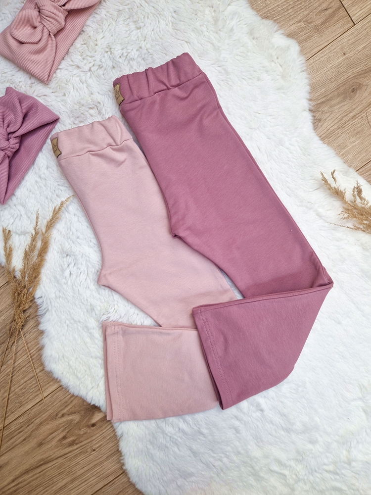 Dzwony dresowe JAGODA/BEŻ RÓŻ