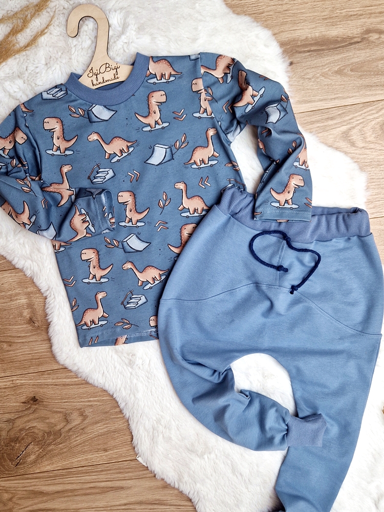 Spodnie chłopięce LOW brudny niebieski