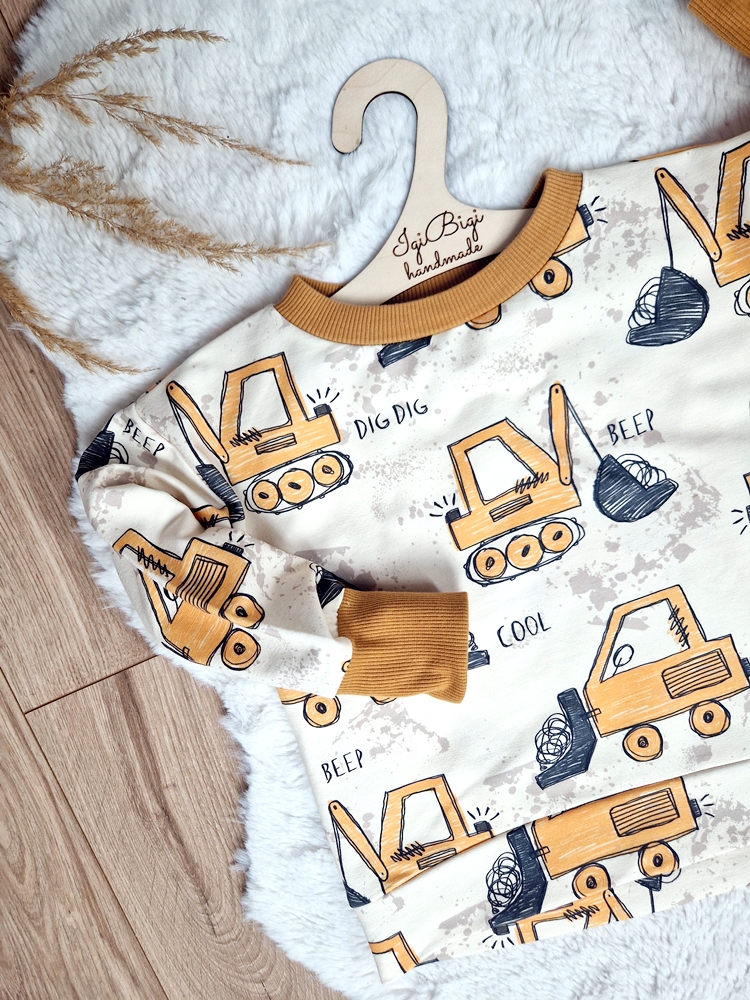 Bluza KOPARY+spodnie LOW musztarda