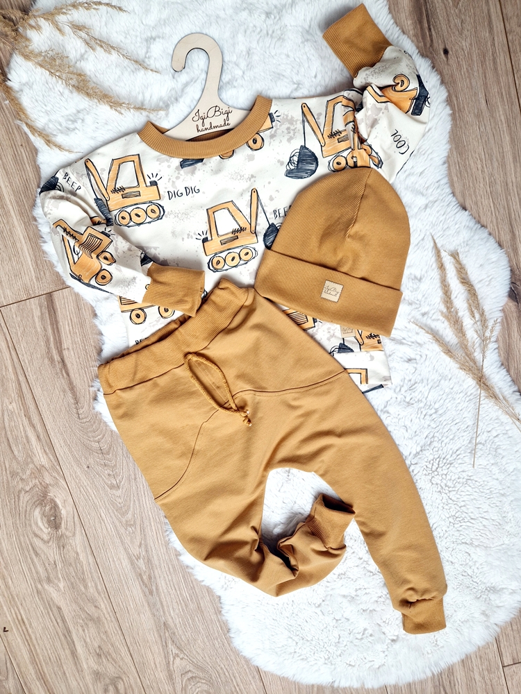 Bluza KOPARY+spodnie LOW musztarda