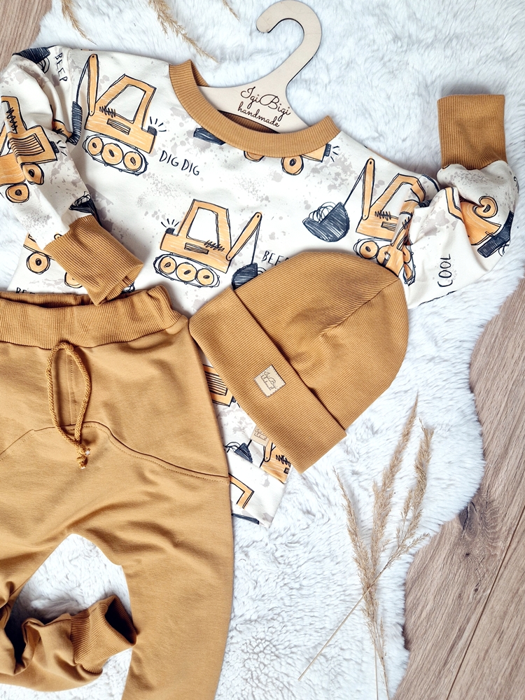 Bluza KOPARY+spodnie LOW musztarda