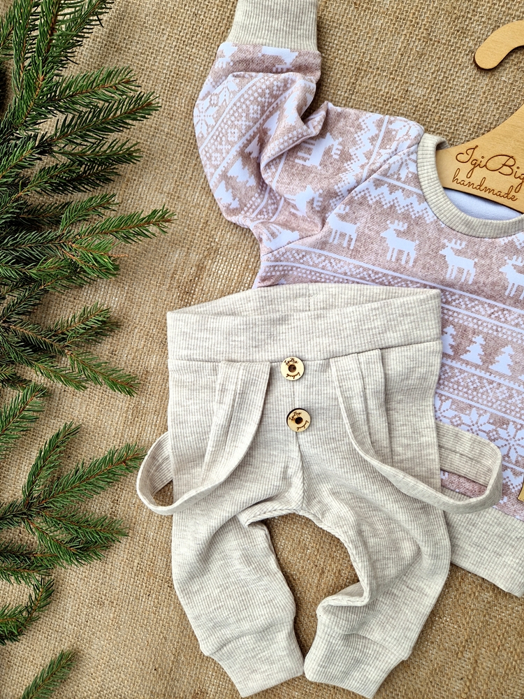 Legginsy prążkowane Z SZELKAMI kolory