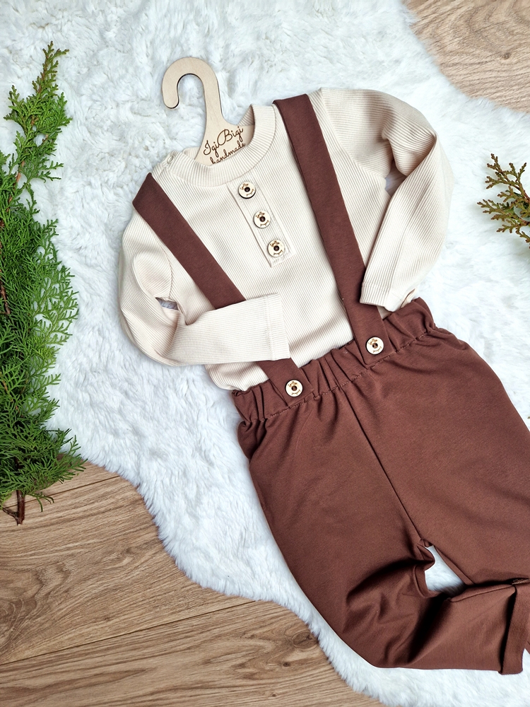 Spodnie z szelkami PRALINA