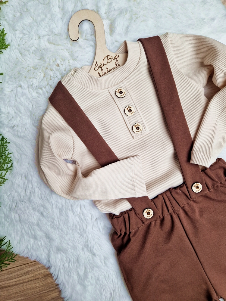 Spodnie z szelkami PRALINA