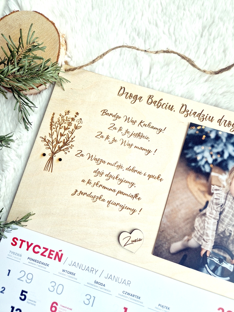 KALENDARZ ze zdjęciem dla DZIADKA/BABCI II