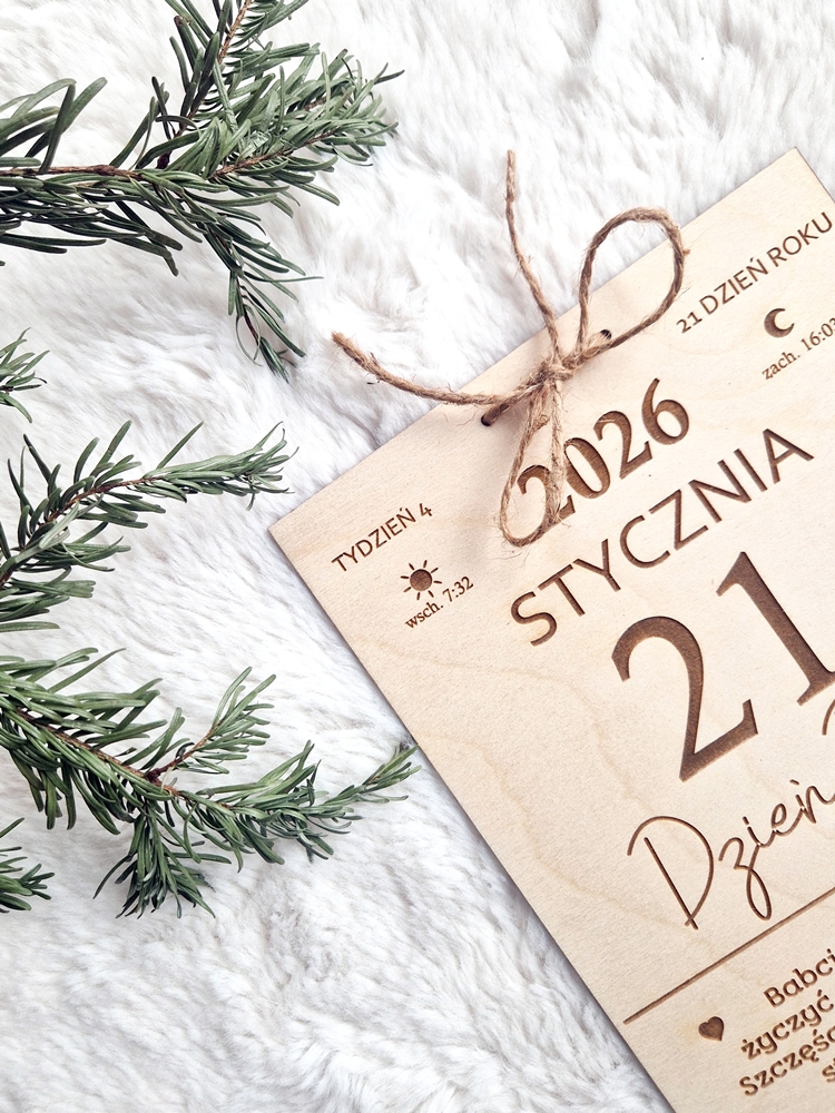 Kartka z kalendarza na dzień BABCI z życzeniami