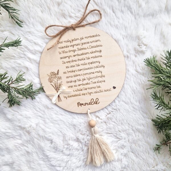 Tabliczka z życzeniami na DZIEŃ DZIADKÓW