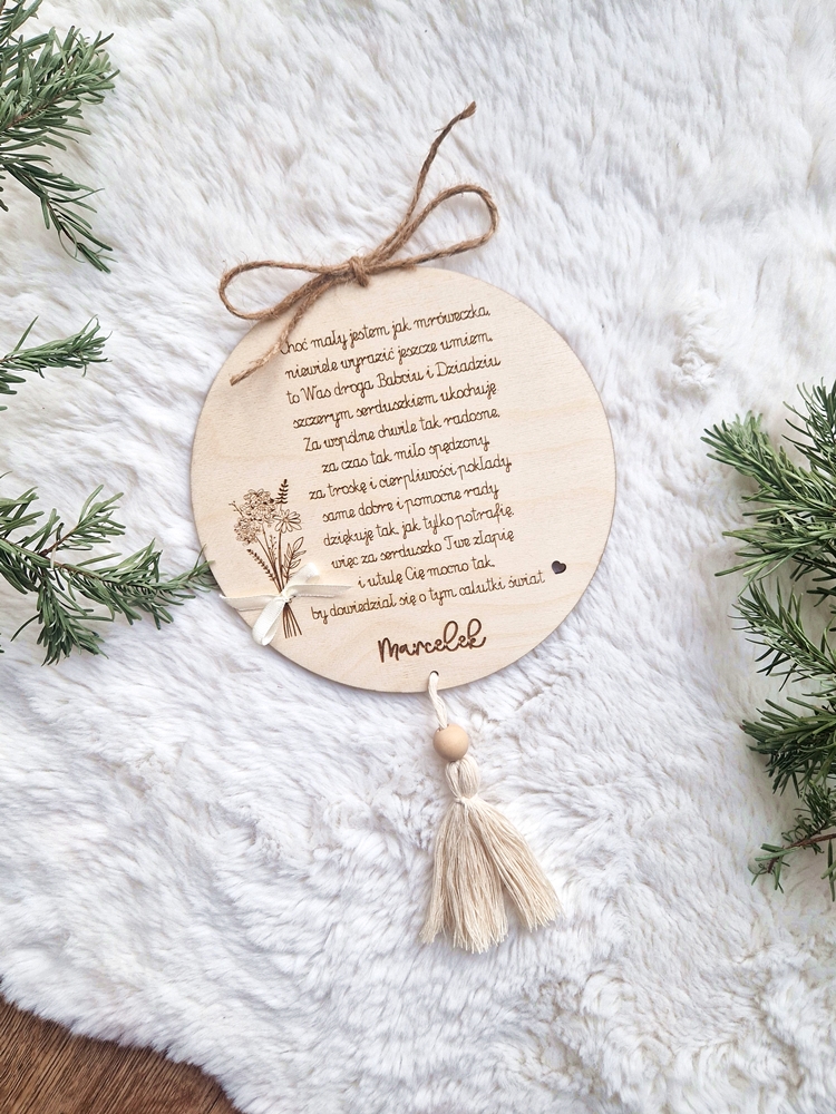 Tabliczka z życzeniami na DZIEŃ DZIADKÓW