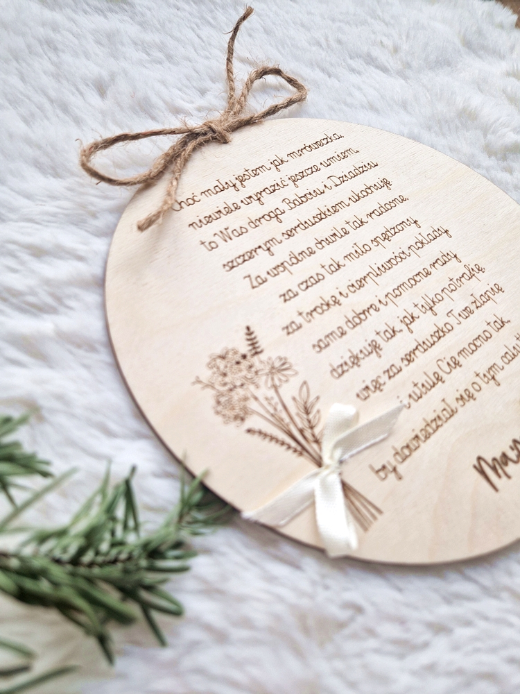 Tabliczka z życzeniami na DZIEŃ DZIADKÓW