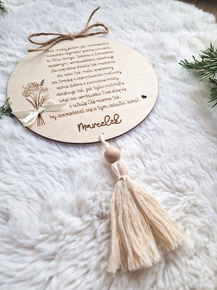 Tabliczka z życzeniami na DZIEŃ DZIADKÓW