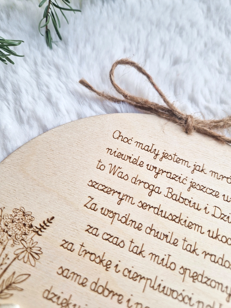 Tabliczka z życzeniami na DZIEŃ DZIADKÓW