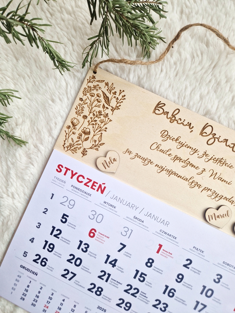 KALENDARZ na DZIEŃ BABCI/DZIADKA