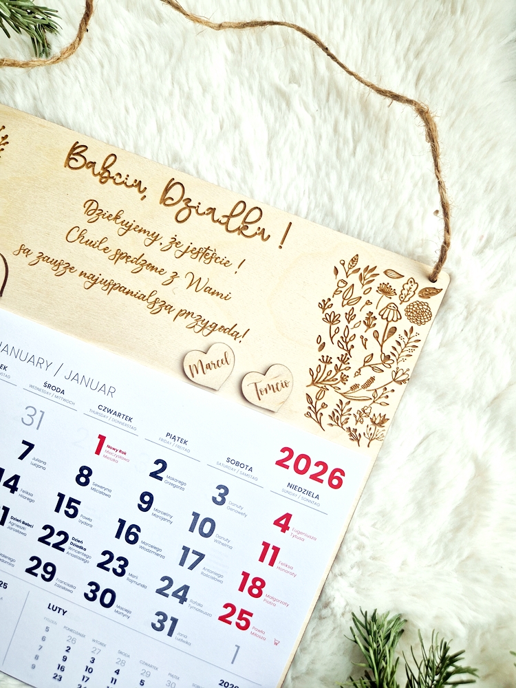 KALENDARZ na DZIEŃ BABCI/DZIADKA
