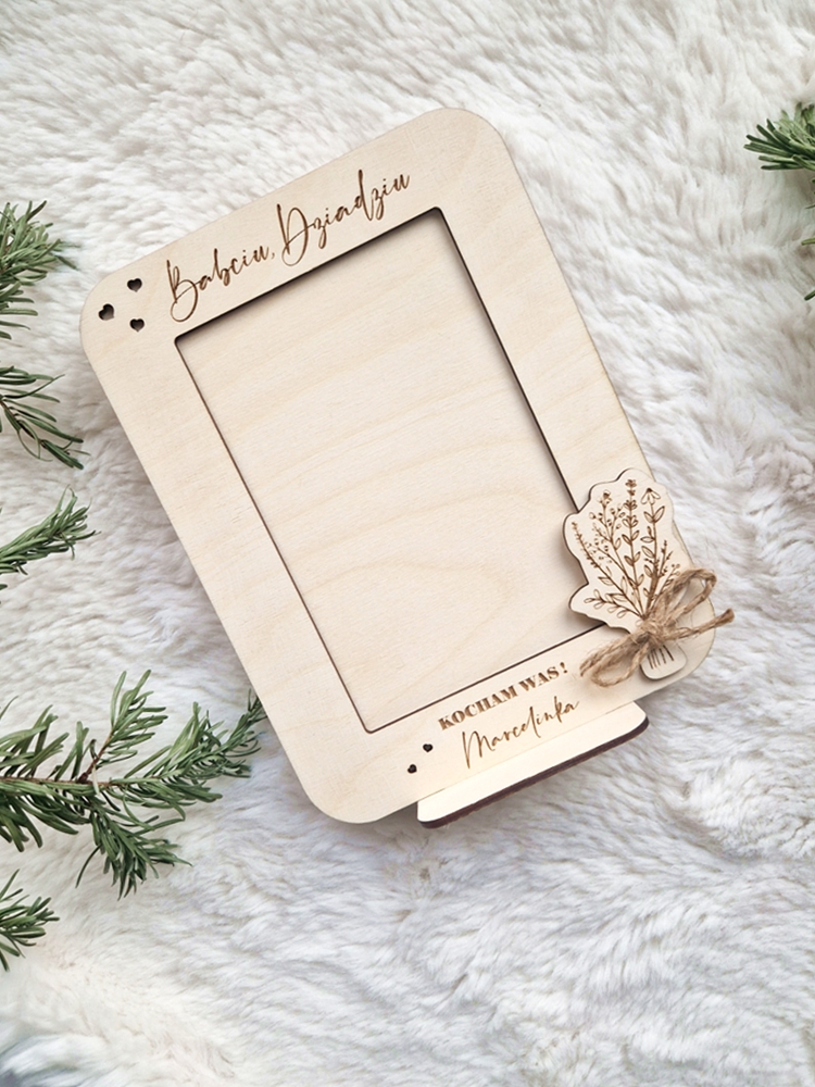 RAMKA stojąca na zdjęcie na dzień BABCI/DZIADKA