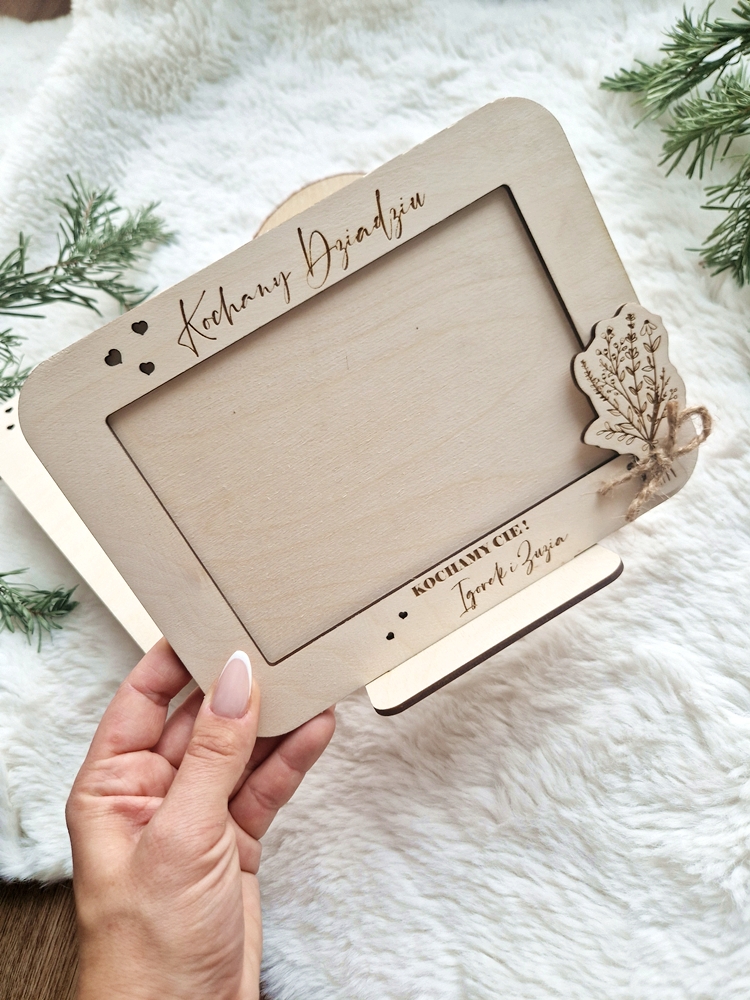 RAMKA stojąca na zdjęcie na dzień BABCI/DZIADKA