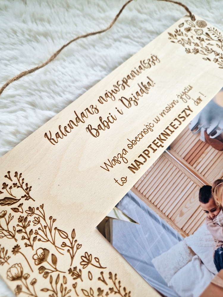 KALENDARZ ze zdjęciem dla DZIADKA/BABCI I