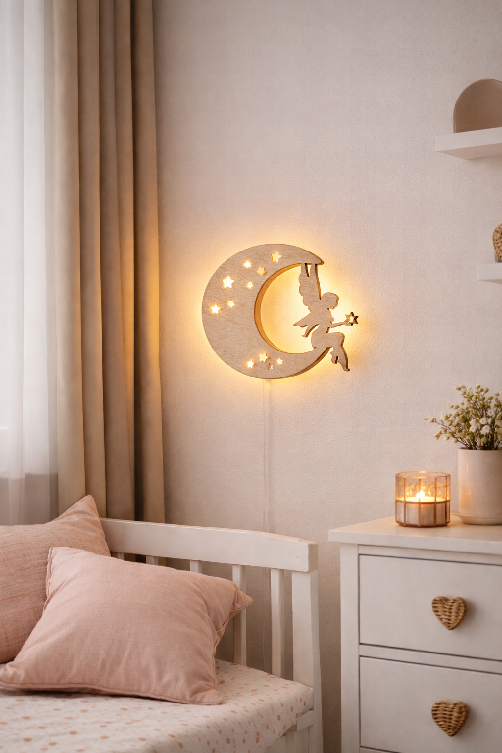 Lampka LED księżyc wróżka