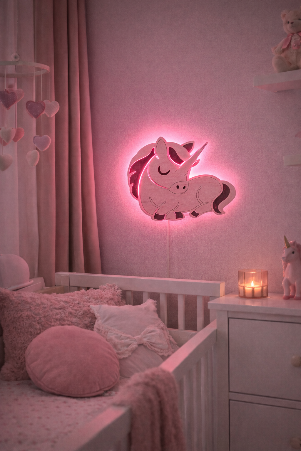 Lampka LED jednorożec