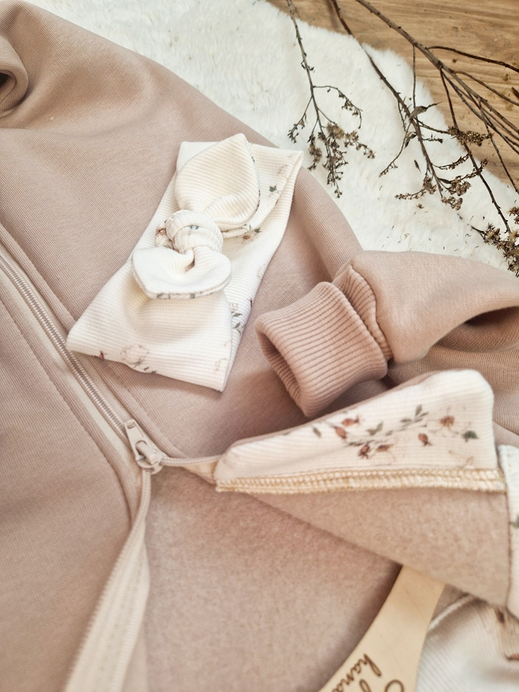 KOMBINEZON dresówka drapana TAUPE little flow