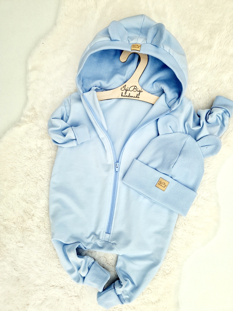 KOMBINEZON klasyczny dres BABY BLUE