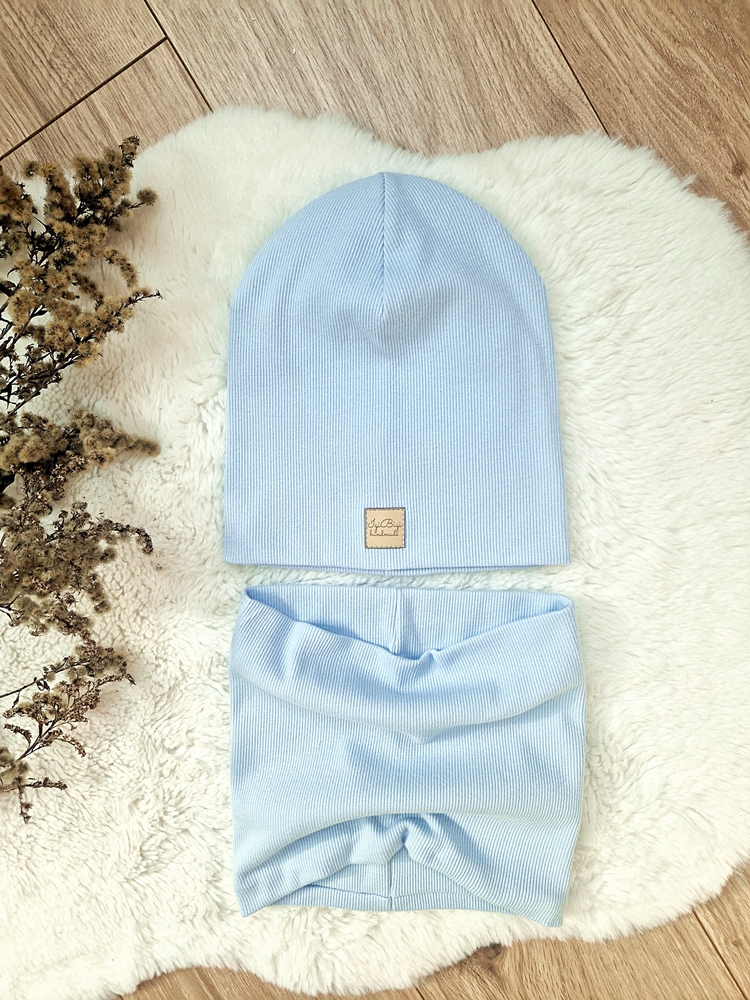 Czapka prążkowana BABY BLUE