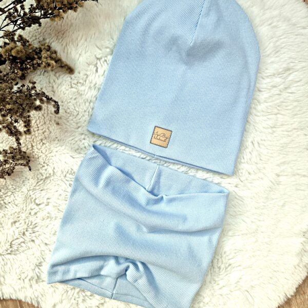 Czapka prążkowana BABY BLUE