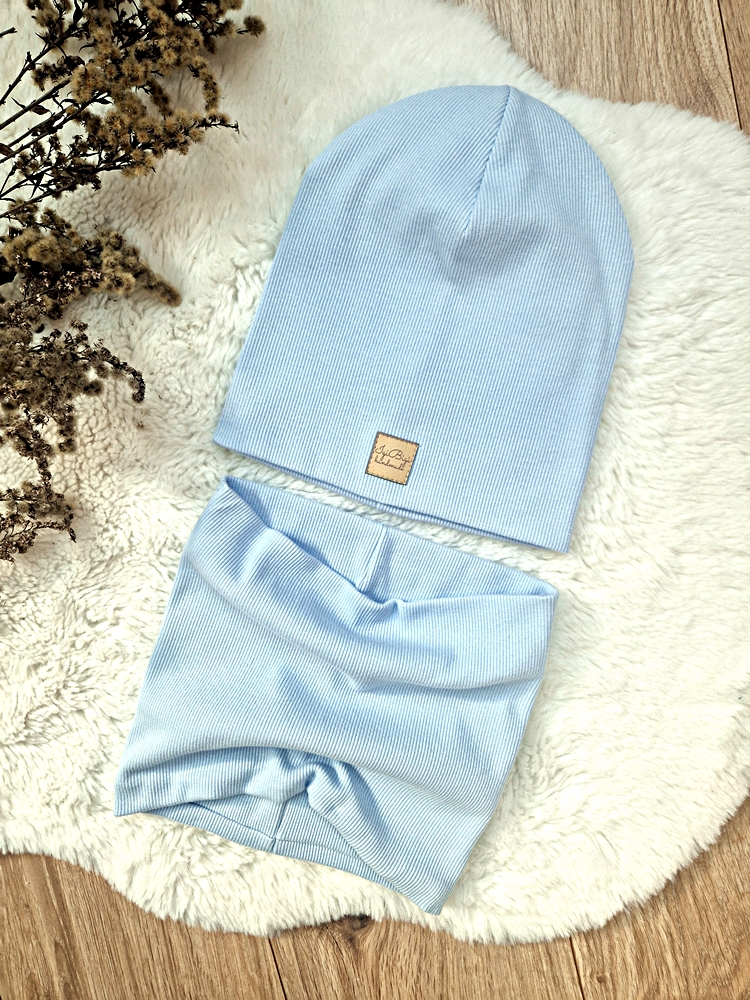 Czapka prążkowana BABY BLUE