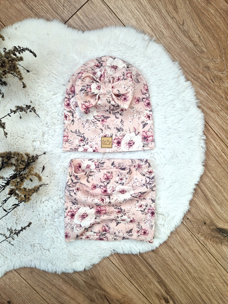 Czapka prążkowana PINK pastel flow FASONY
