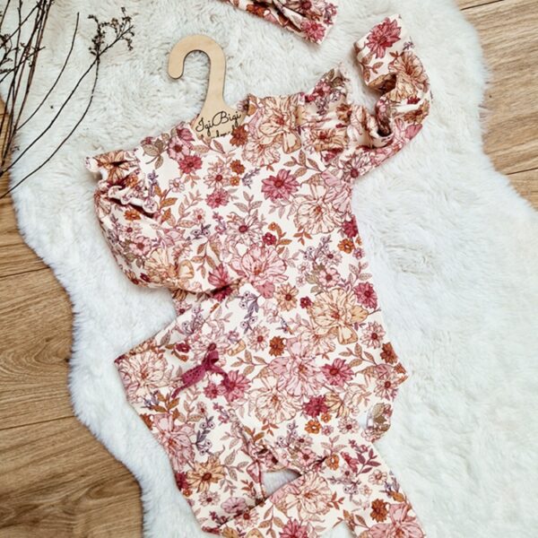 Body+legginsy prążkowane RETRO FLOW