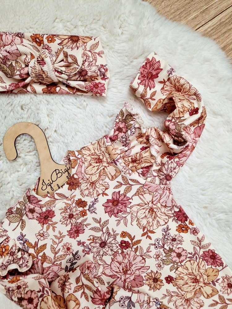 Body+legginsy prążkowane RETRO FLOW