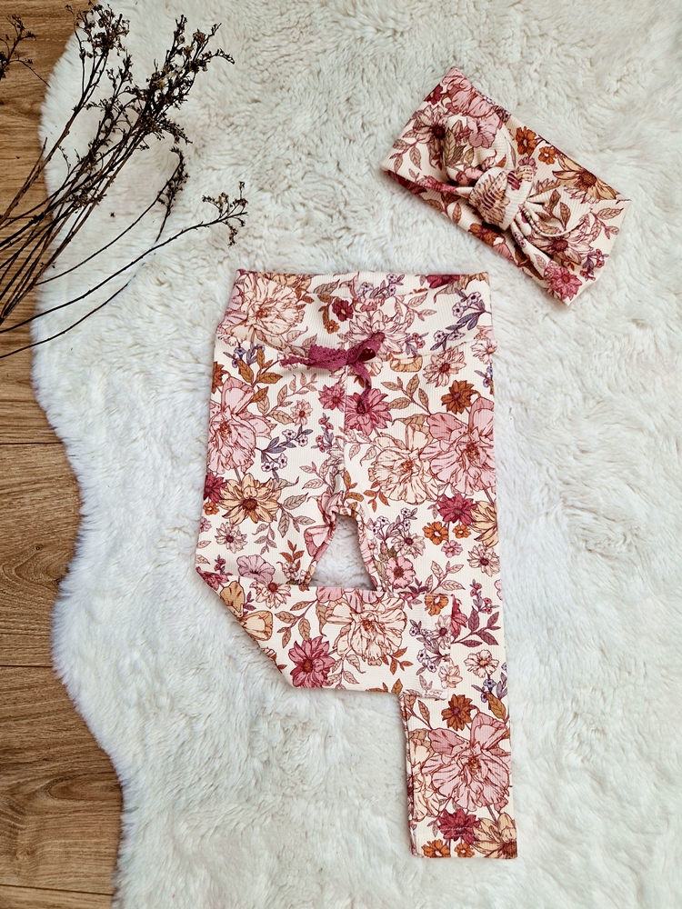 Body+legginsy prążkowane RETRO FLOW