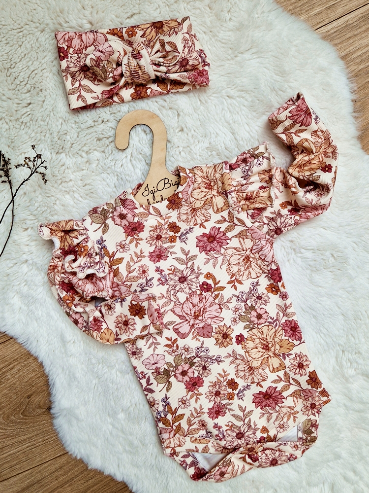 Body+legginsy prążkowane RETRO FLOW
