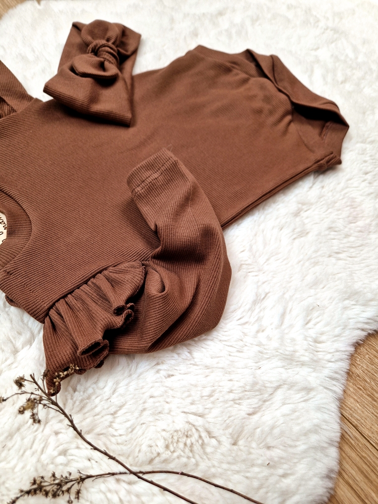 Body+legginsy prążkowane PRALINA