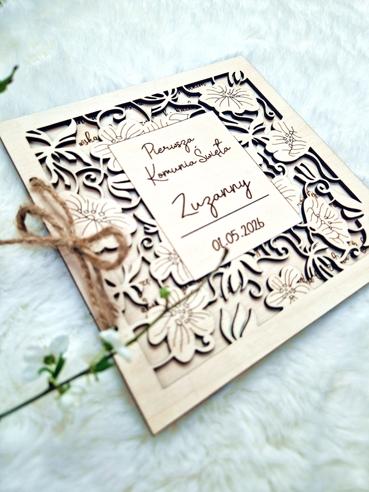 Pamiątka komunijna AŻUR personalizowana