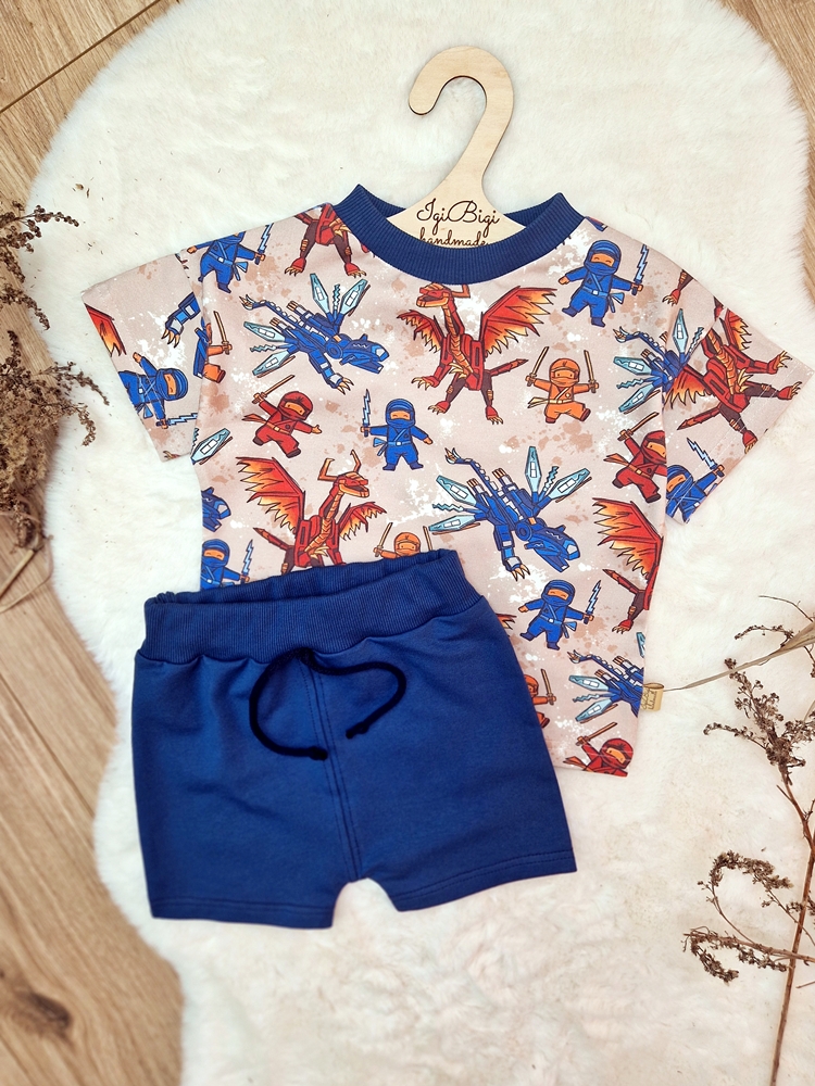 KOMPLECIK t-shirt ninja +spodenki jeans