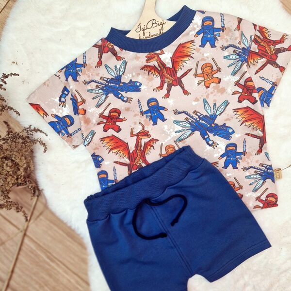 KOMPLECIK t-shirt ninja +spodenki jeans